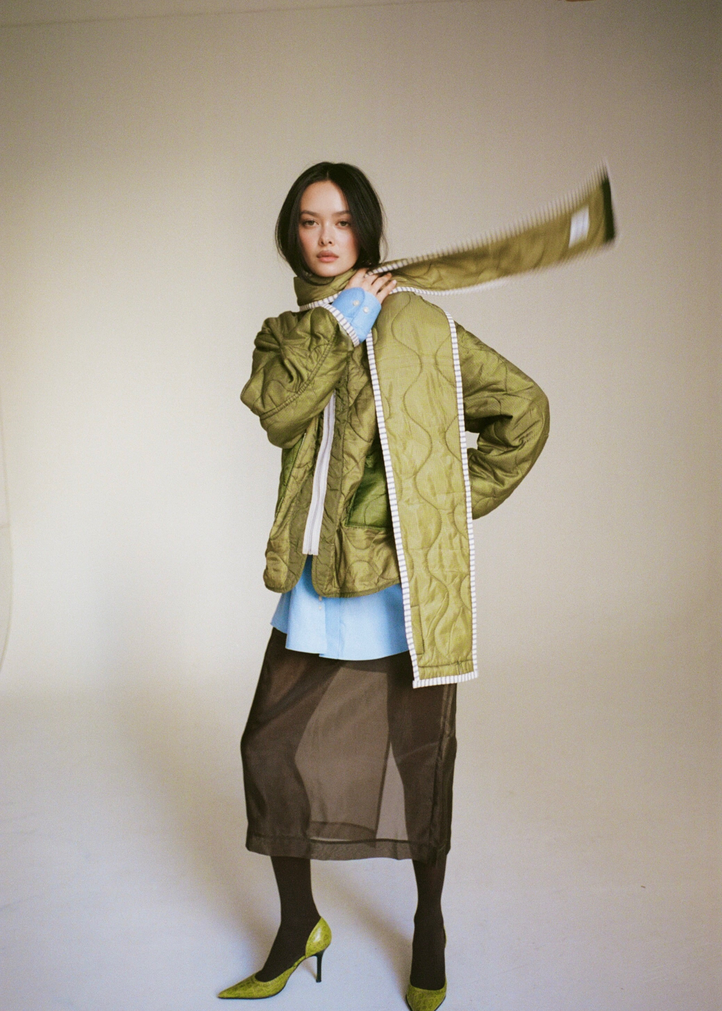 Military liner, scarf