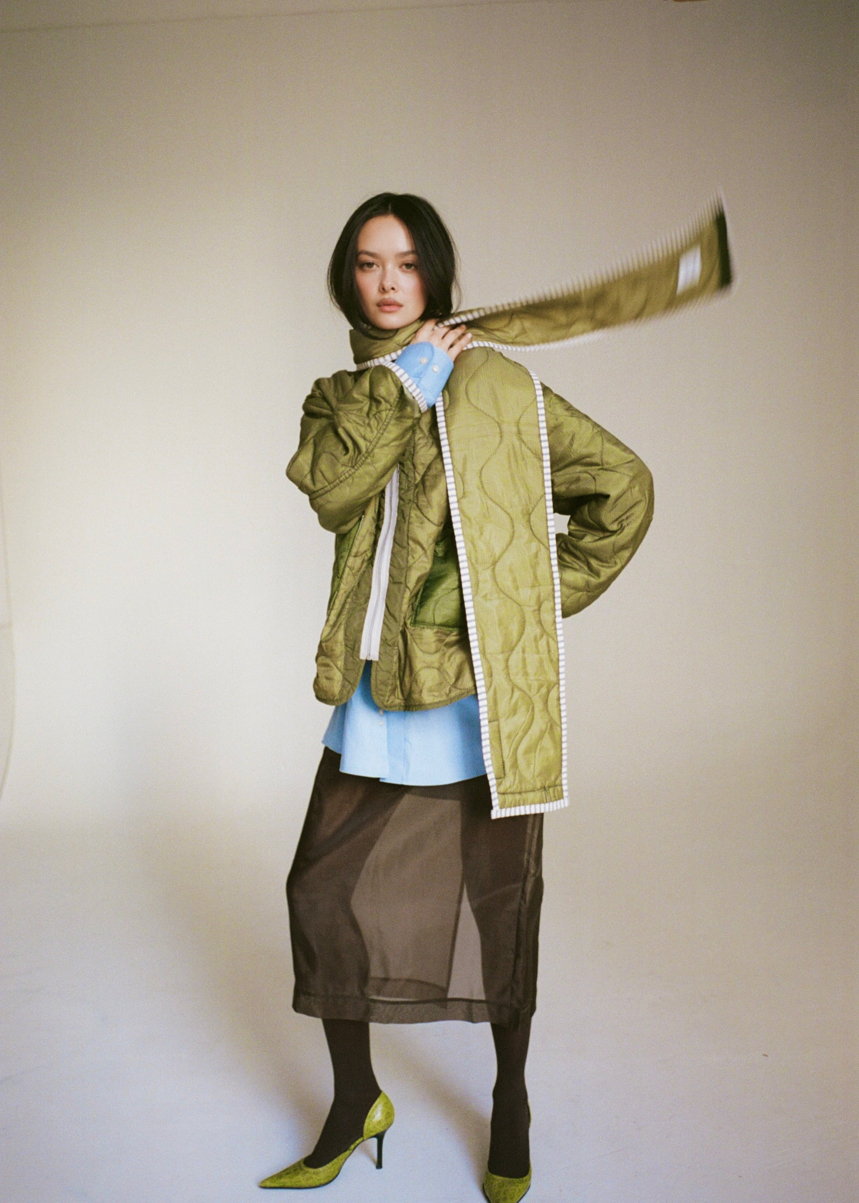 Military liner, scarf