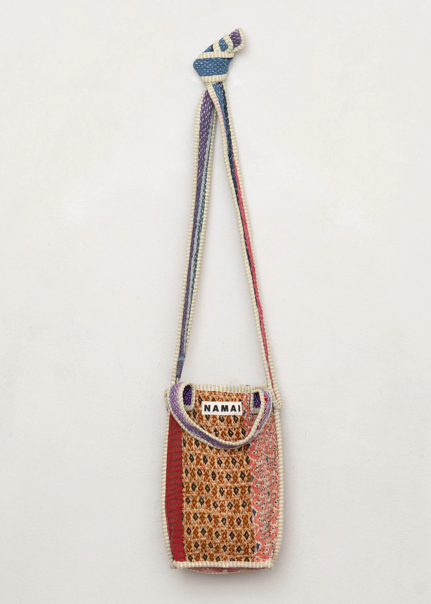 Xoti mini zero waste quilted kantha bag, 2-way/reversible