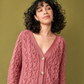 Able cardigan, dark rose