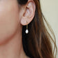Moonstone pearl drop earrings