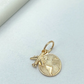 Airplane & Earth globe charm
