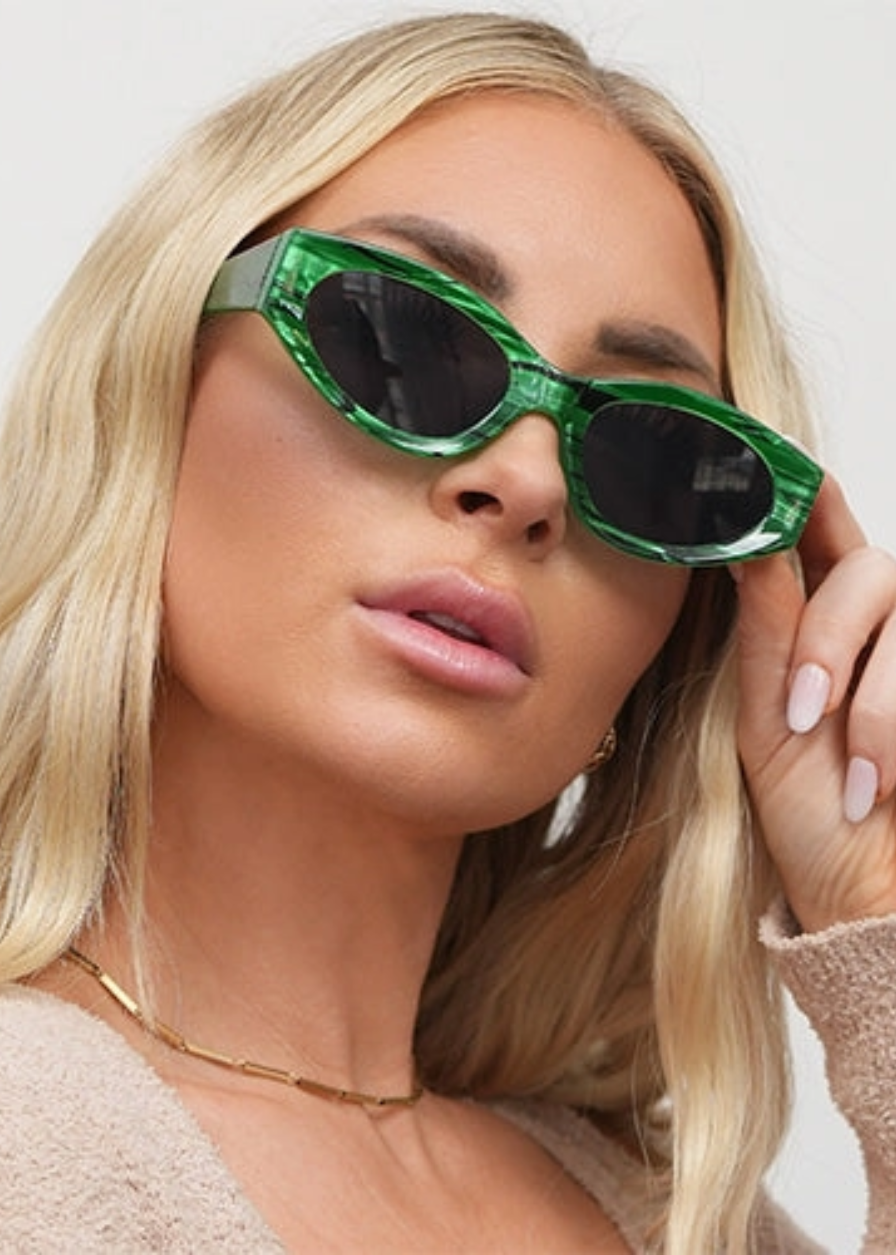 Kat x money moves sunglasses, green