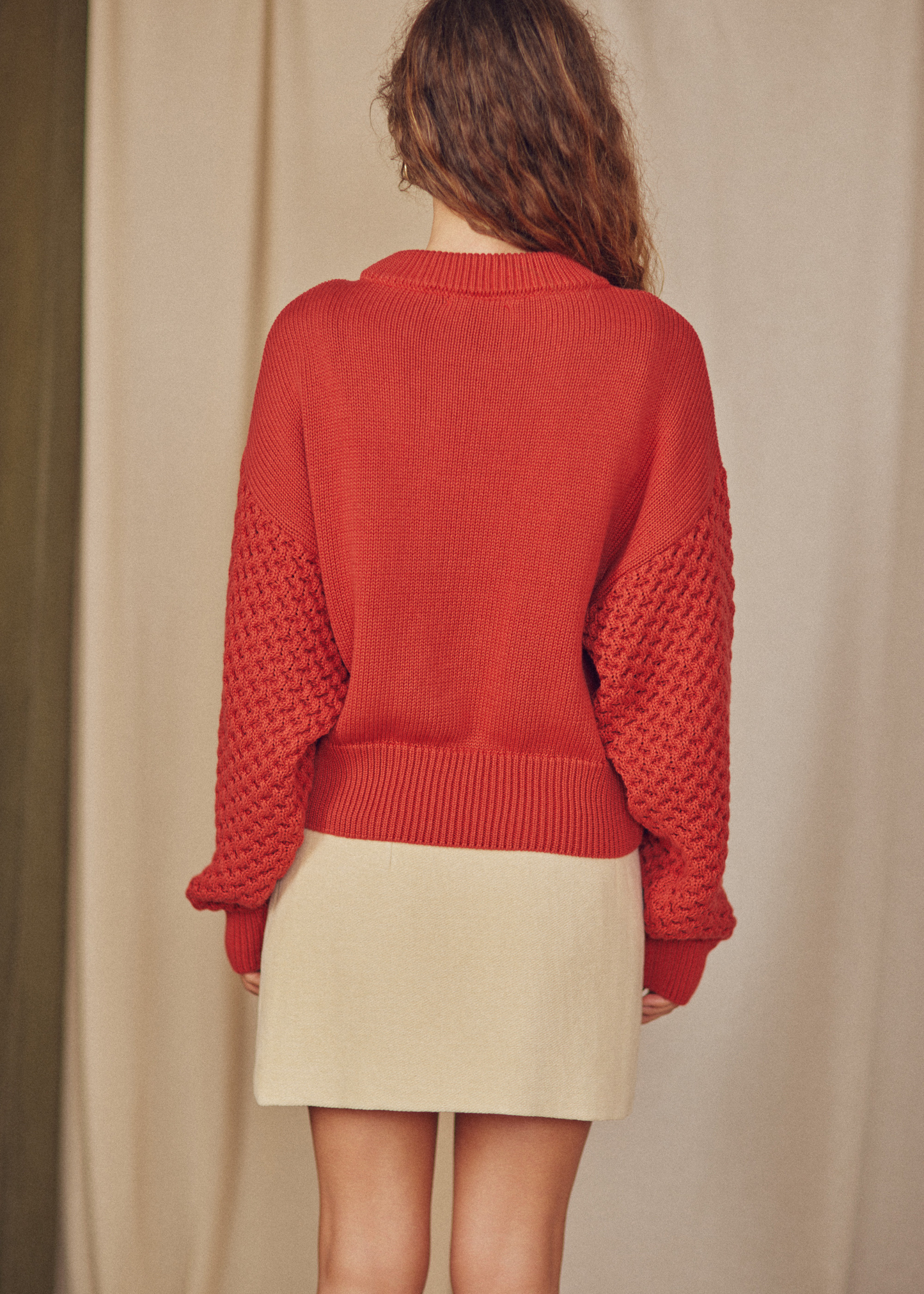 Vegan sweater, rust