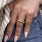 Diamond cut band ring