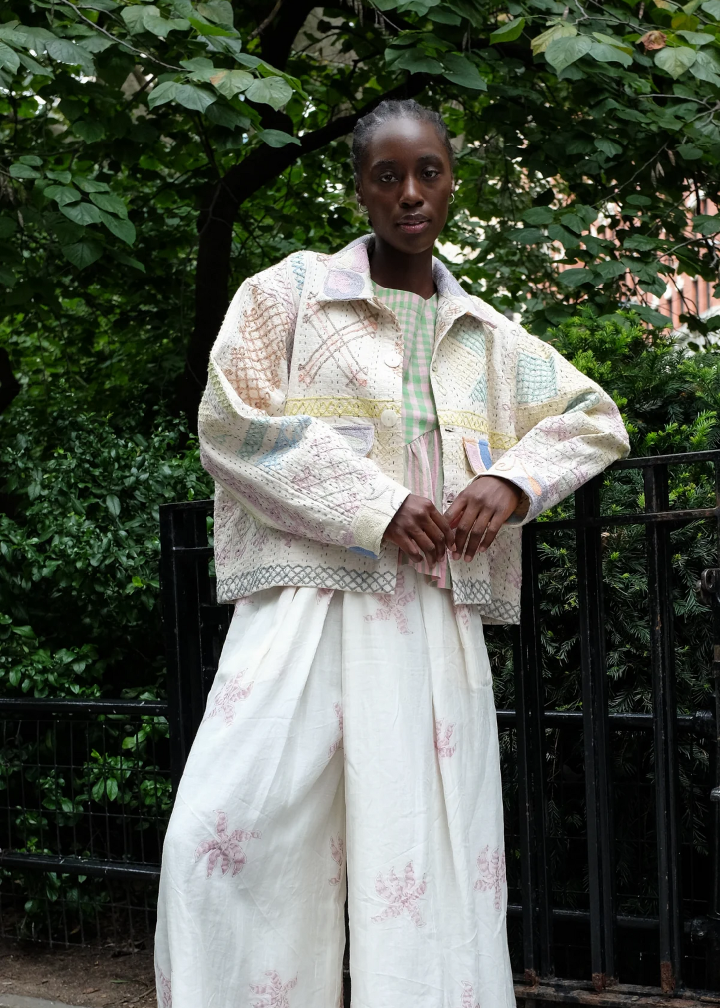 Astrid jacket, garden mosaic