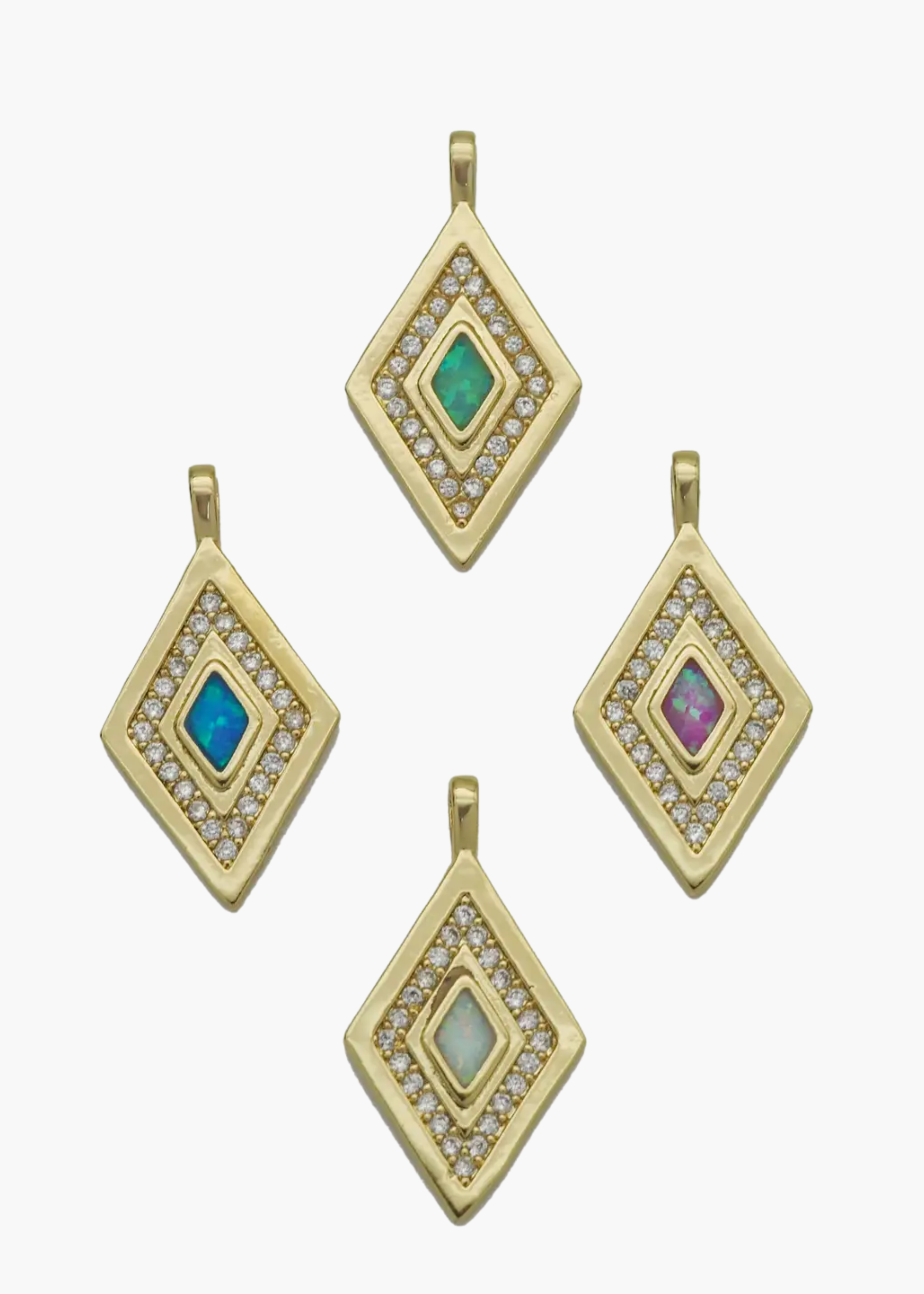 Rhombus shape charm
