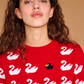 Ugly duckling sweater, red