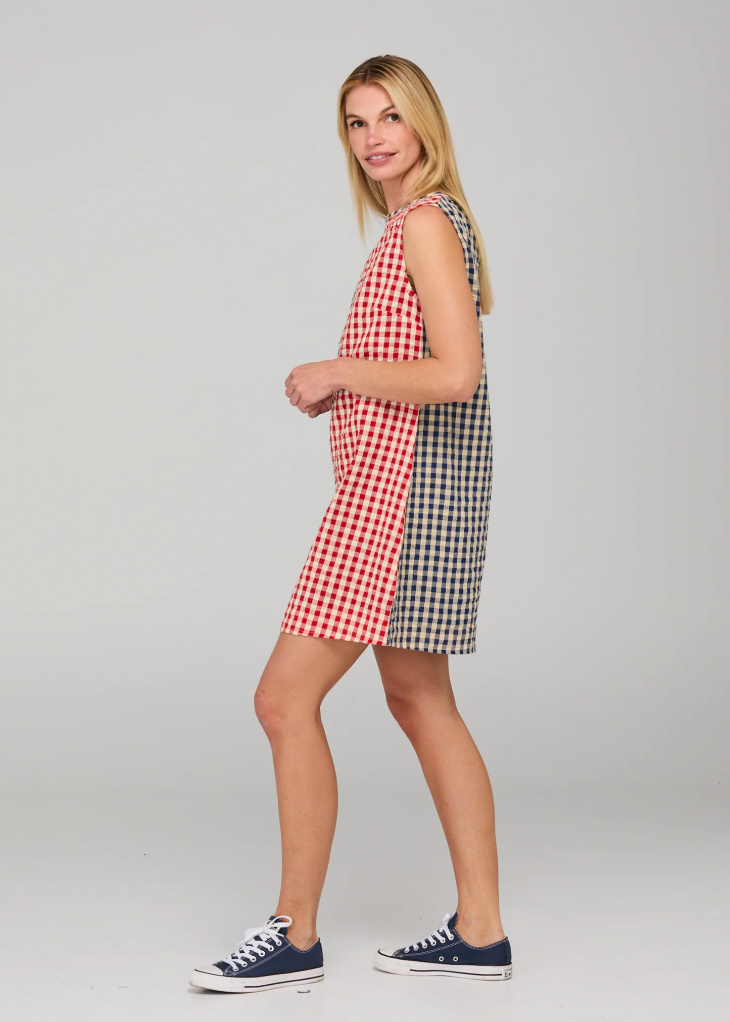 Gillie dress, sliced seersucker