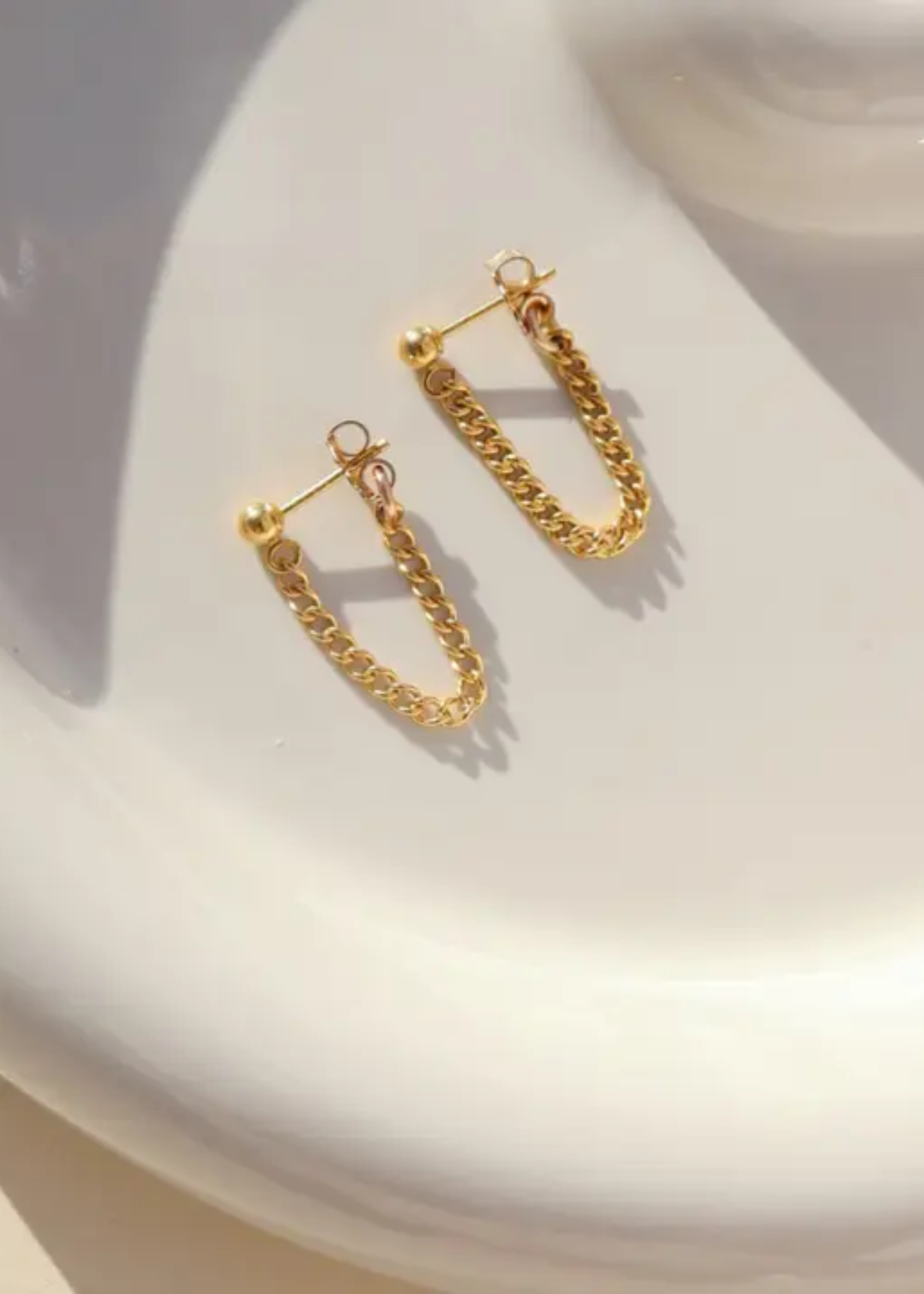 La mer studs, gold