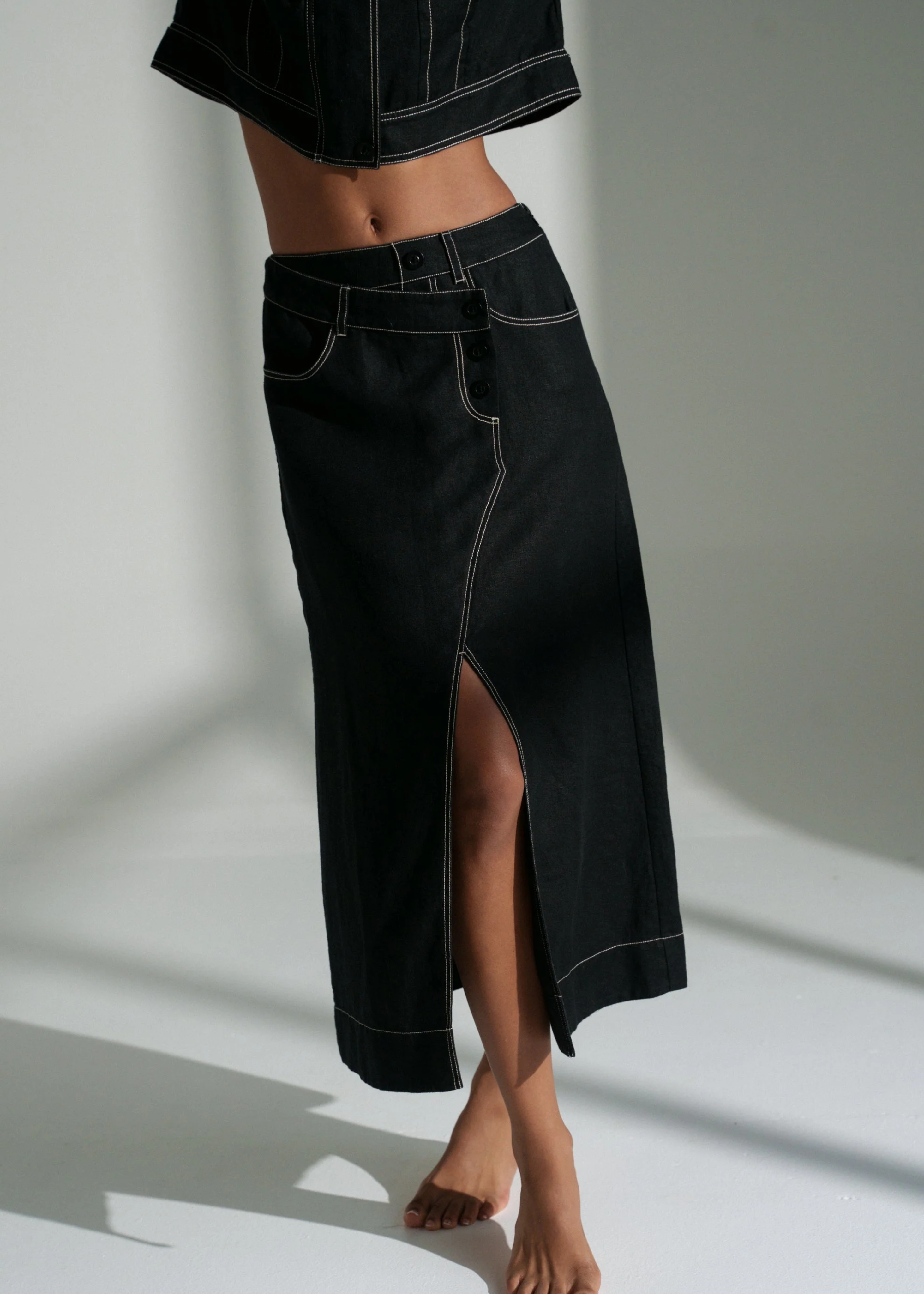 Jax linen skirt