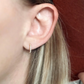 Thin line C hoop earrings