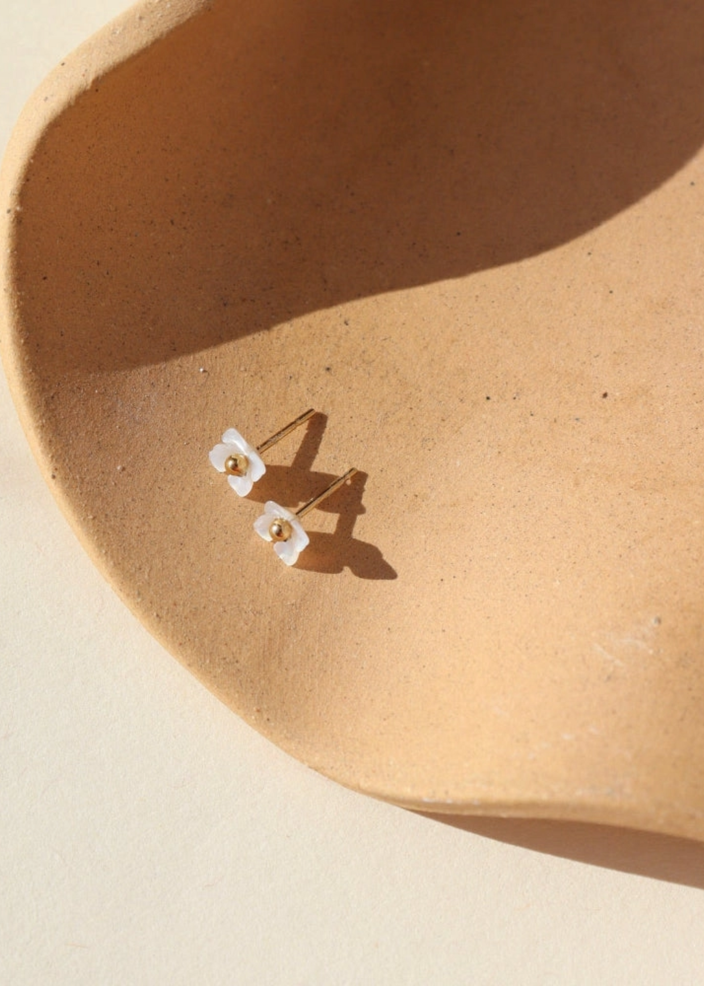 Mother of pearl flower studs