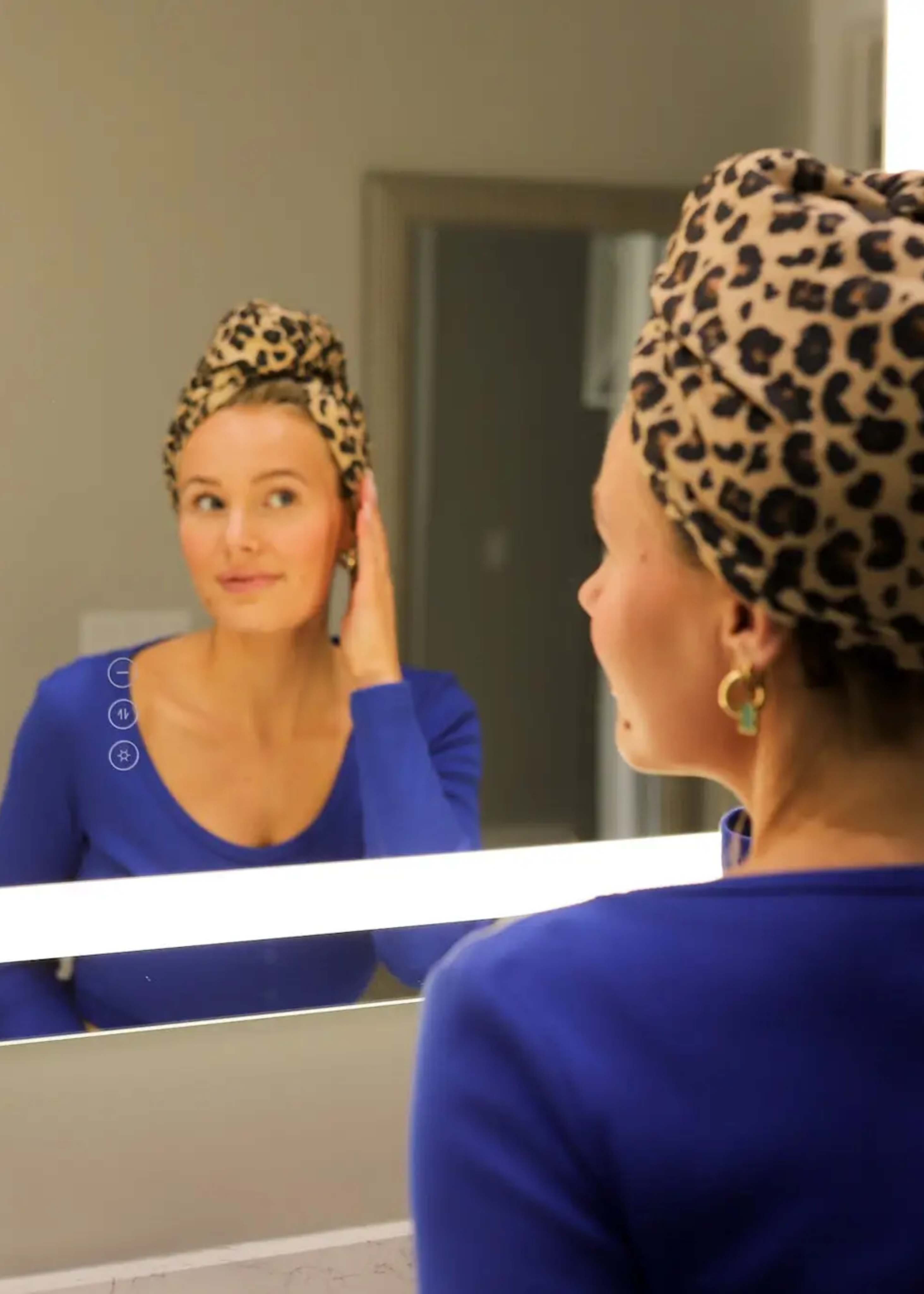 Hair towel wrap, cheetah