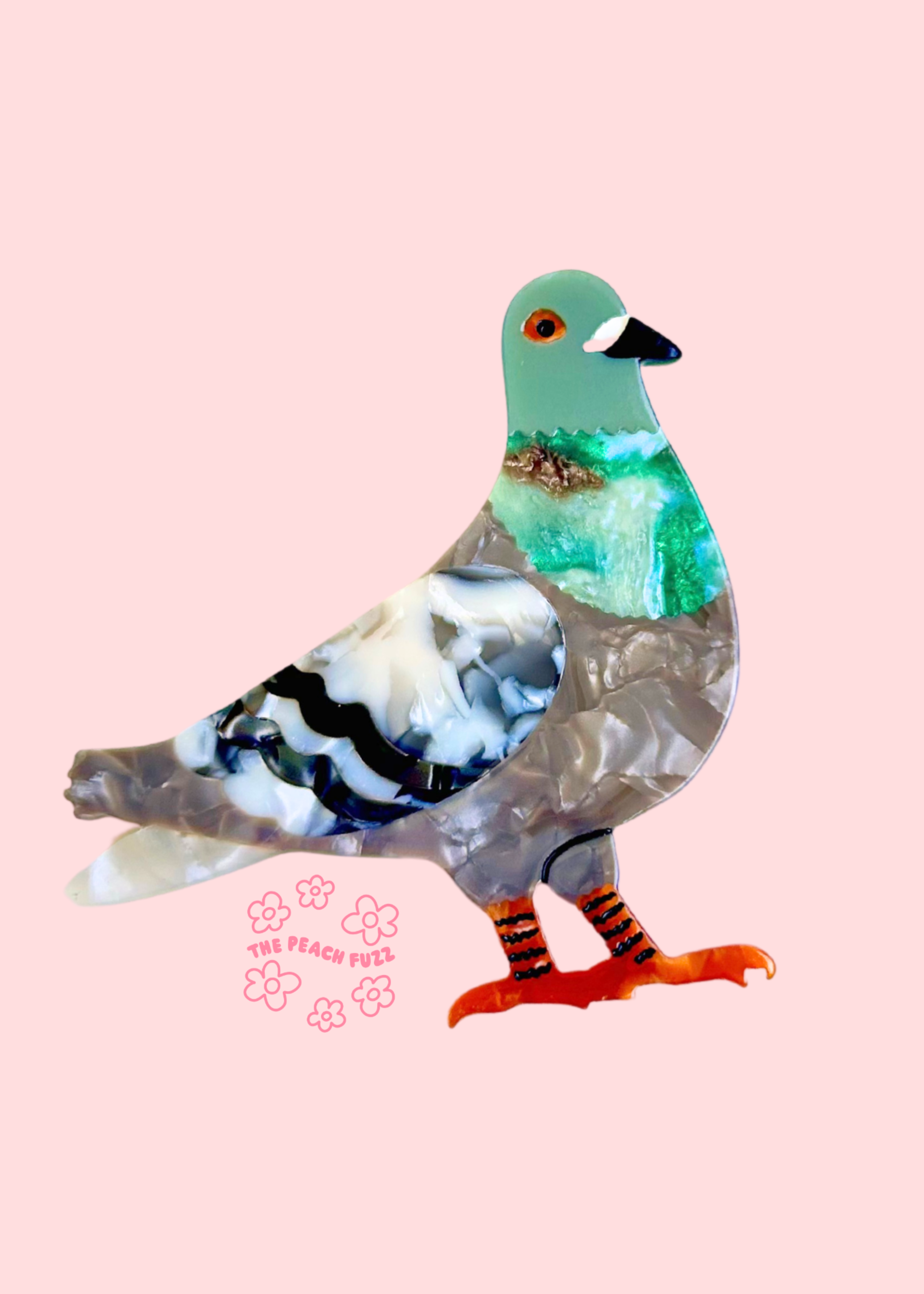 Pigeon brooch