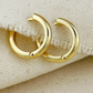 Polished clicker hoop earrings