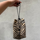 Navigli bag, beige zebra calfskin
