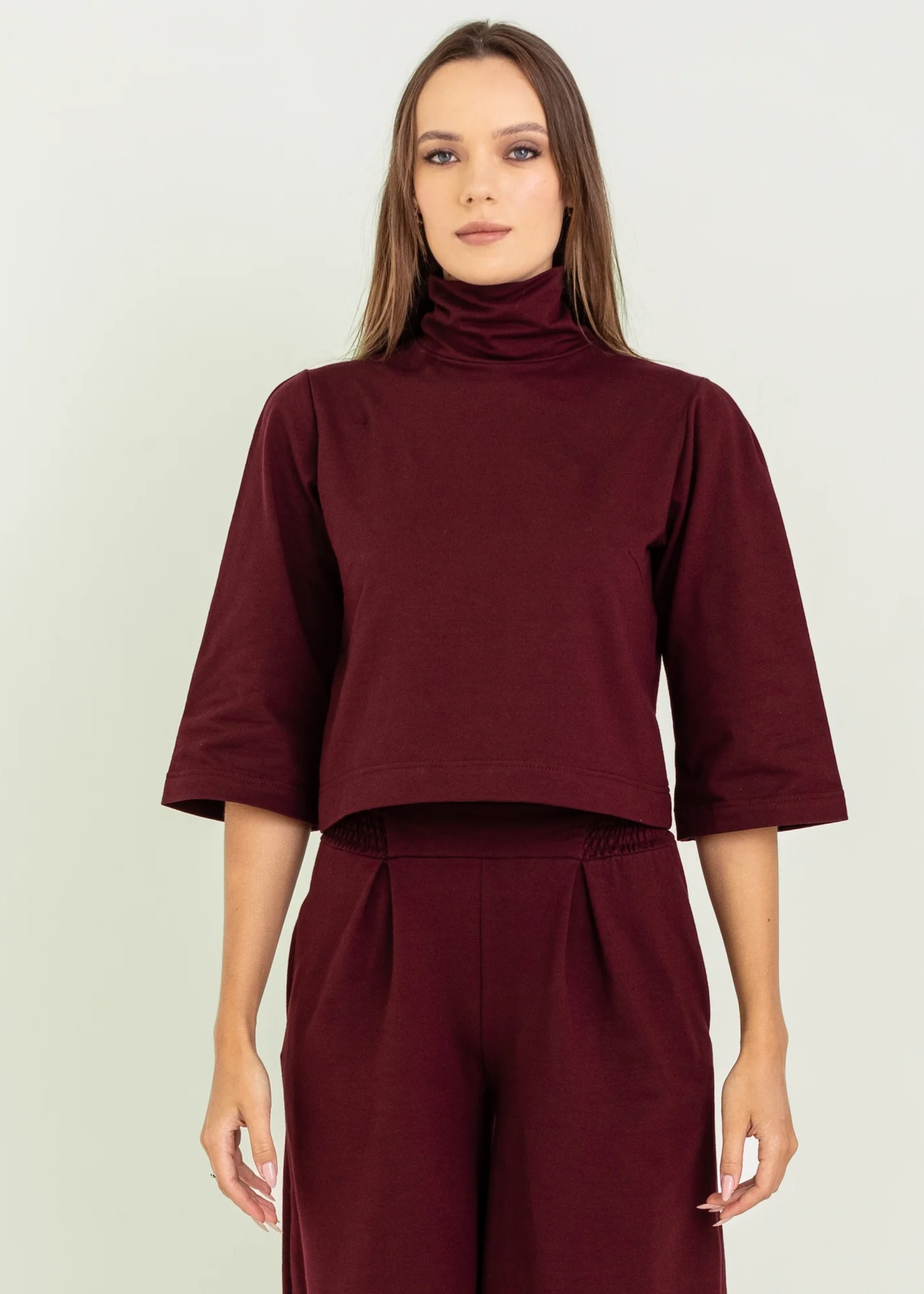 Batna top, oxblood