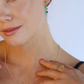 Emerald dangling earrings