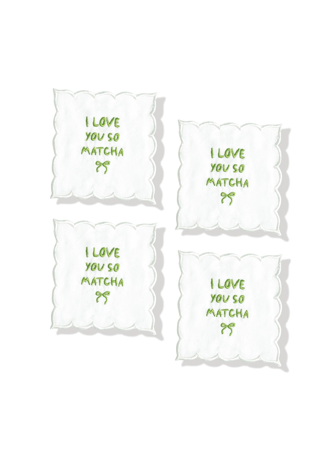 I love you so matcha cocktail napkins