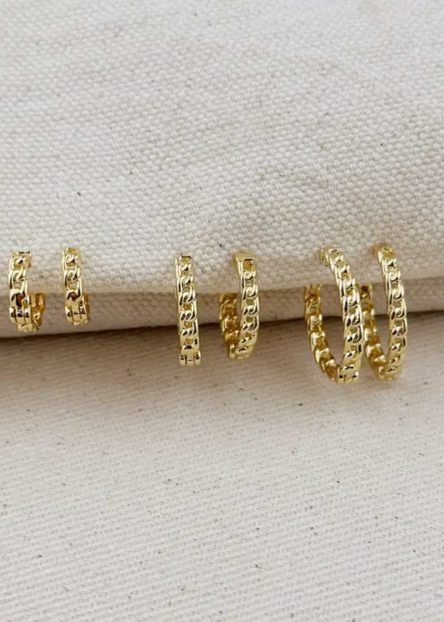 Cuban chain clicker hoop earrings