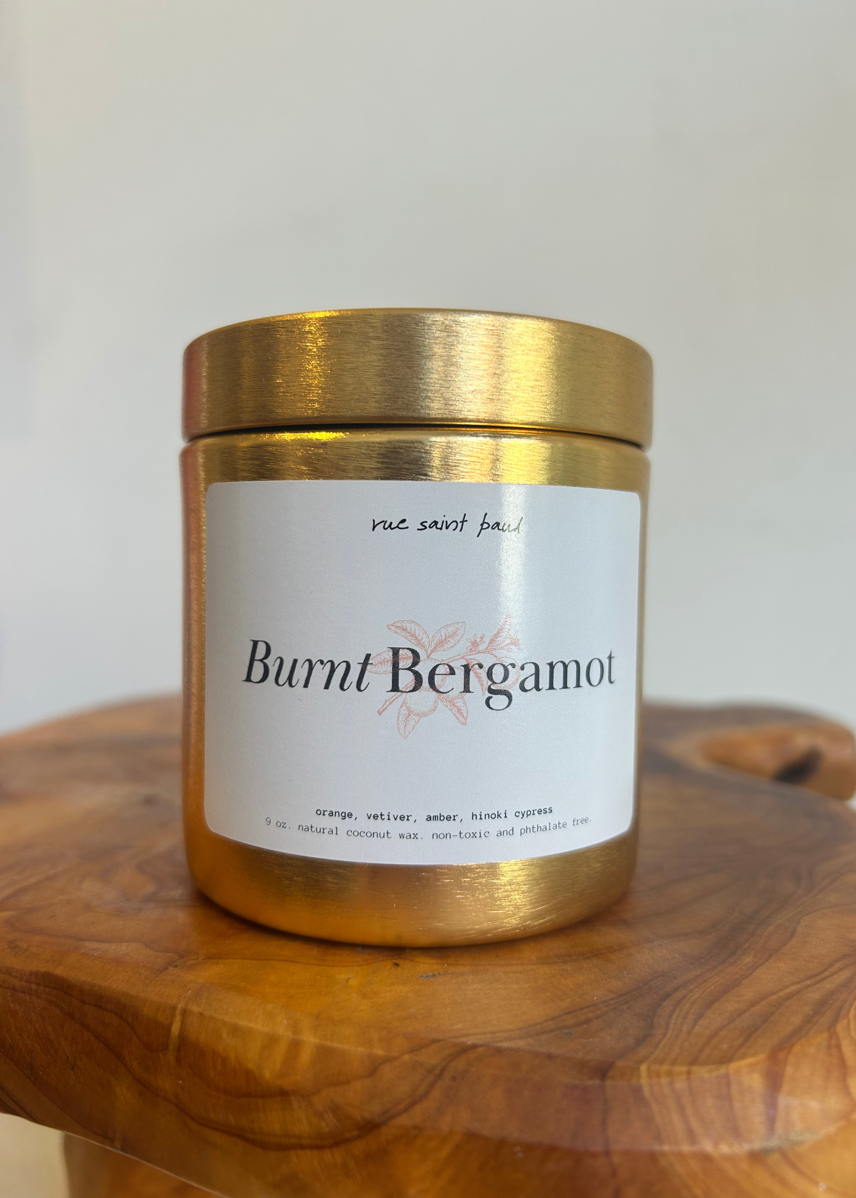 Burnt bergamot candle