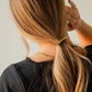 Skinny gold bar hair tie
