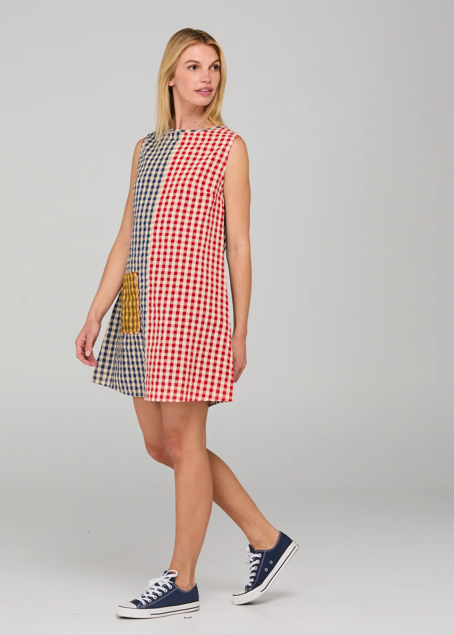 Gillie dress, sliced seersucker