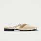 Adria leather mules, onix cream