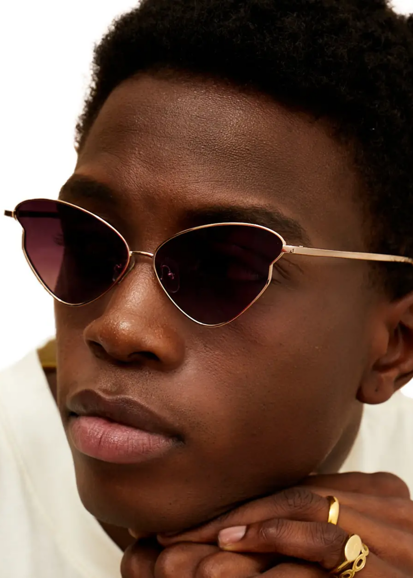 Transformation sunglasses, gold/burgundy