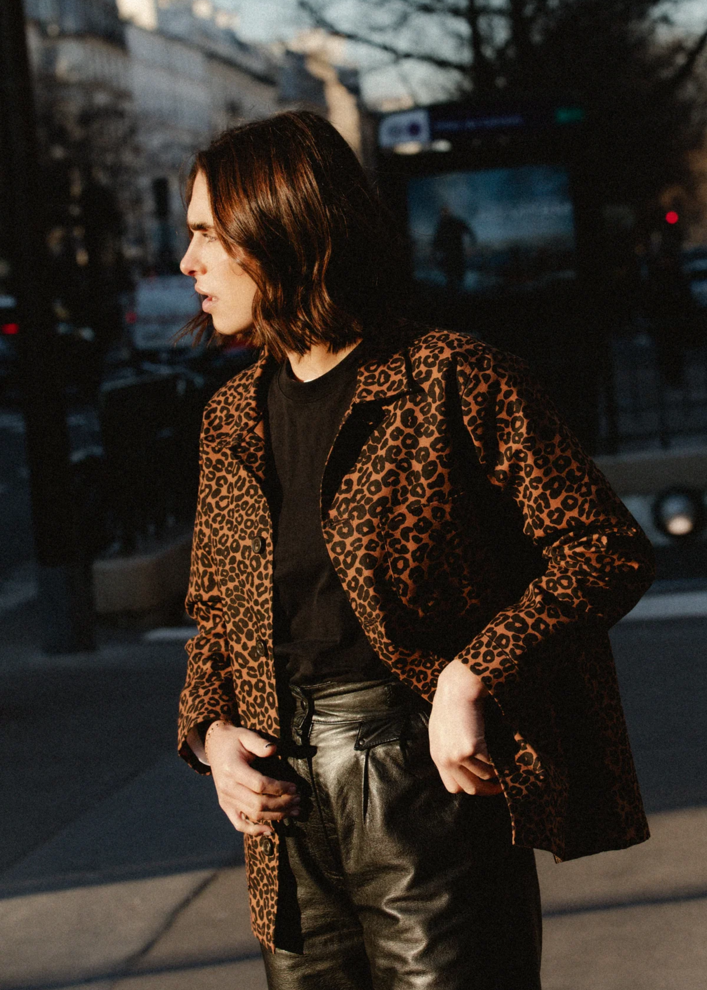 Barbès jacket, leopard