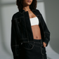 Wes linen jacket, black