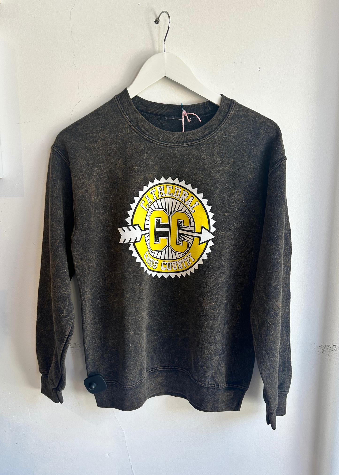 Acid wash crewneck sweatshirt