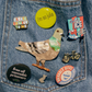 Pigeon brooch
