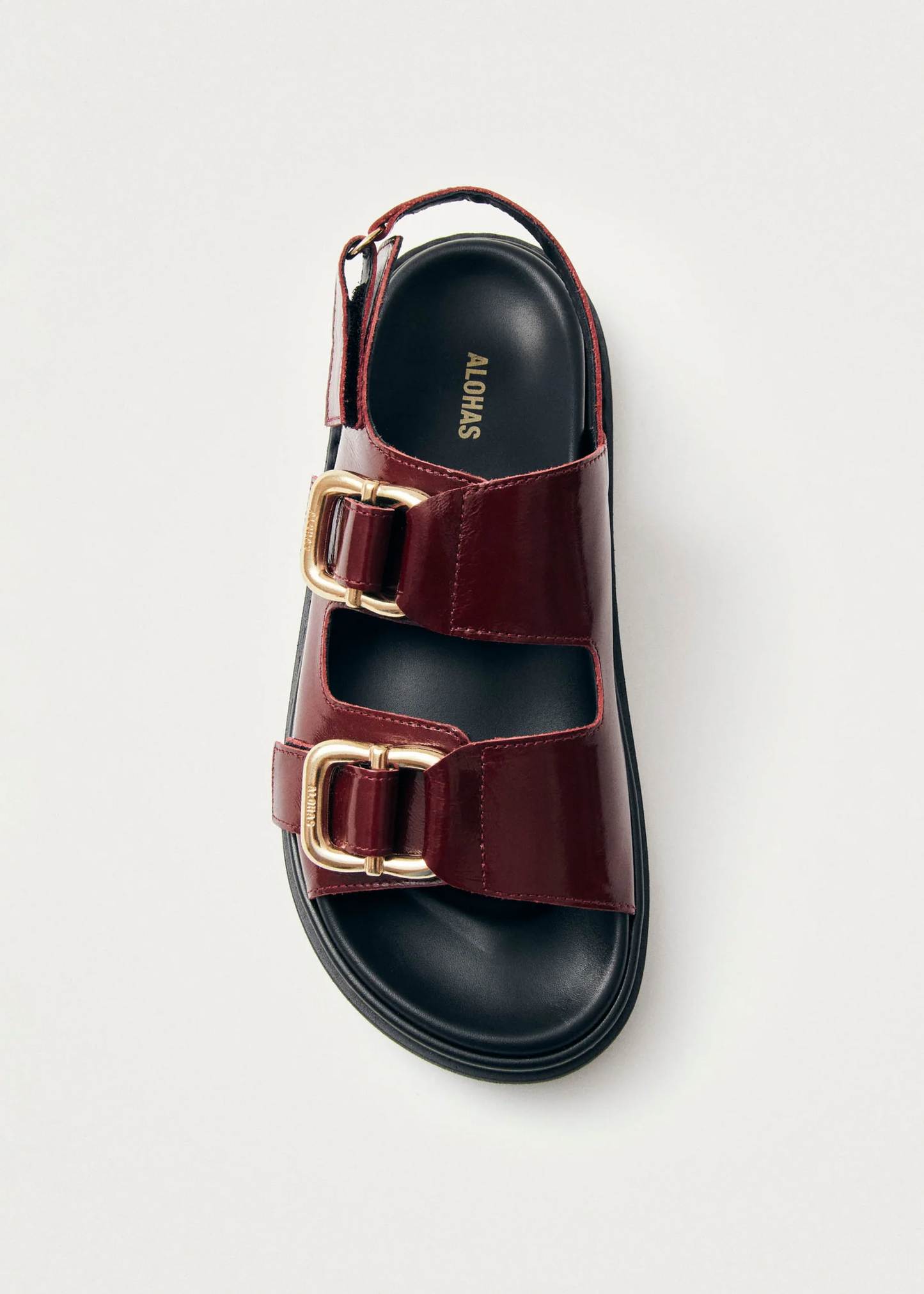 Harper onix burgundy leather sandals