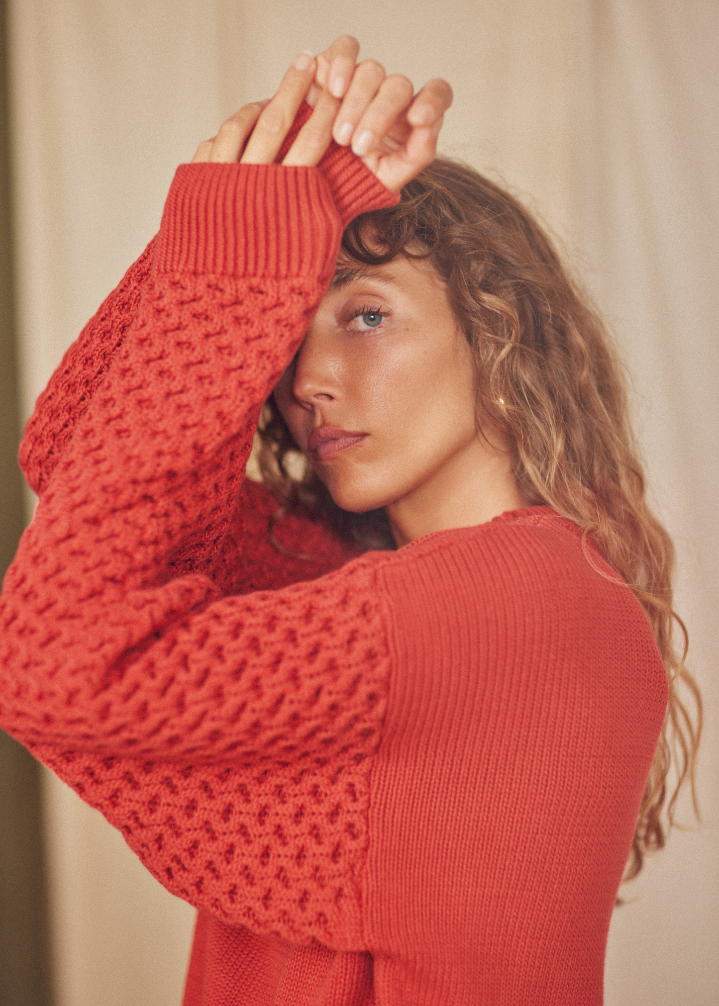Vegan sweater, rust