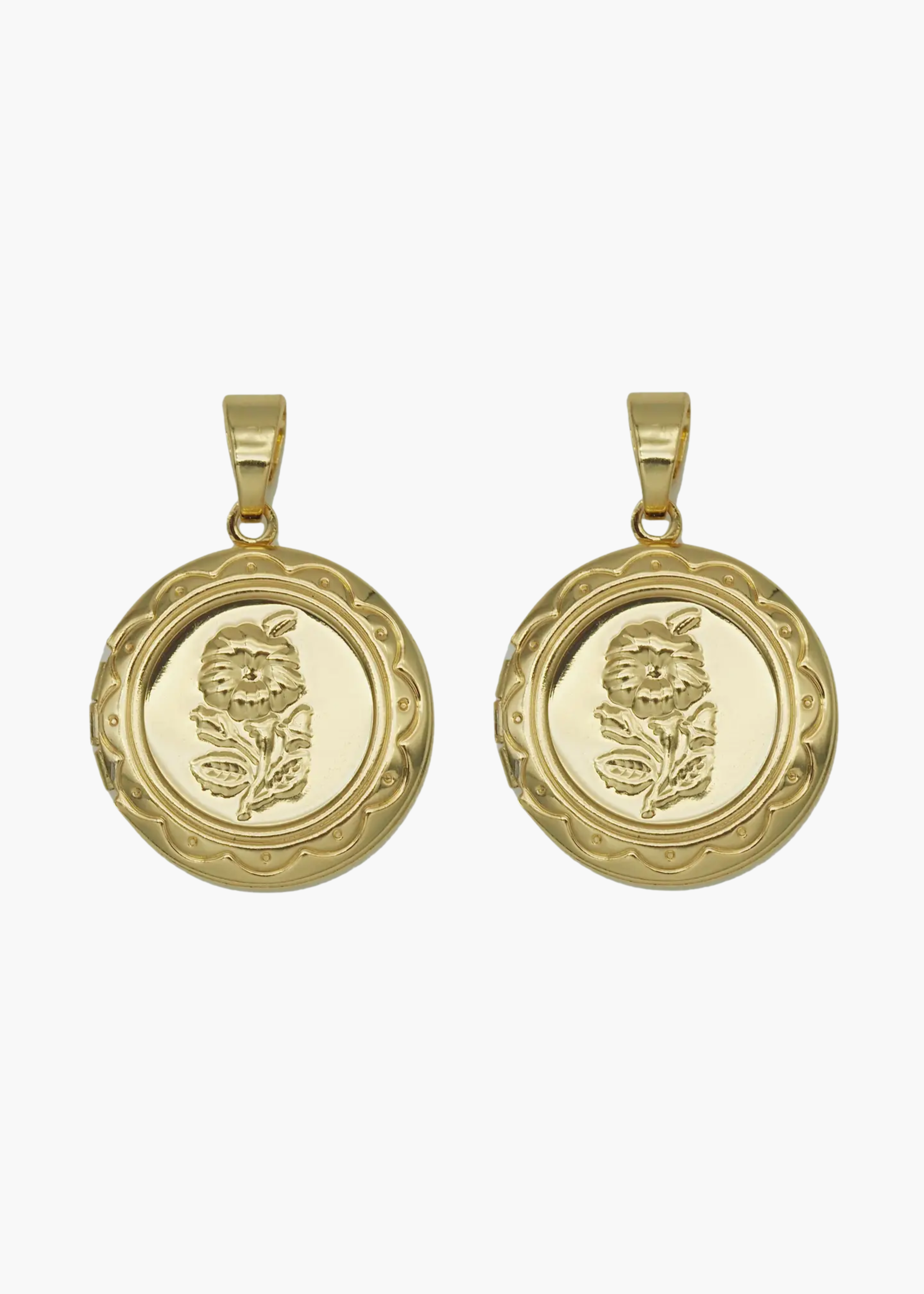 Lockets rose flower pendant