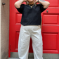 Janus pants II (with side pockets), white