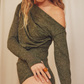 Drape bodysuit, green