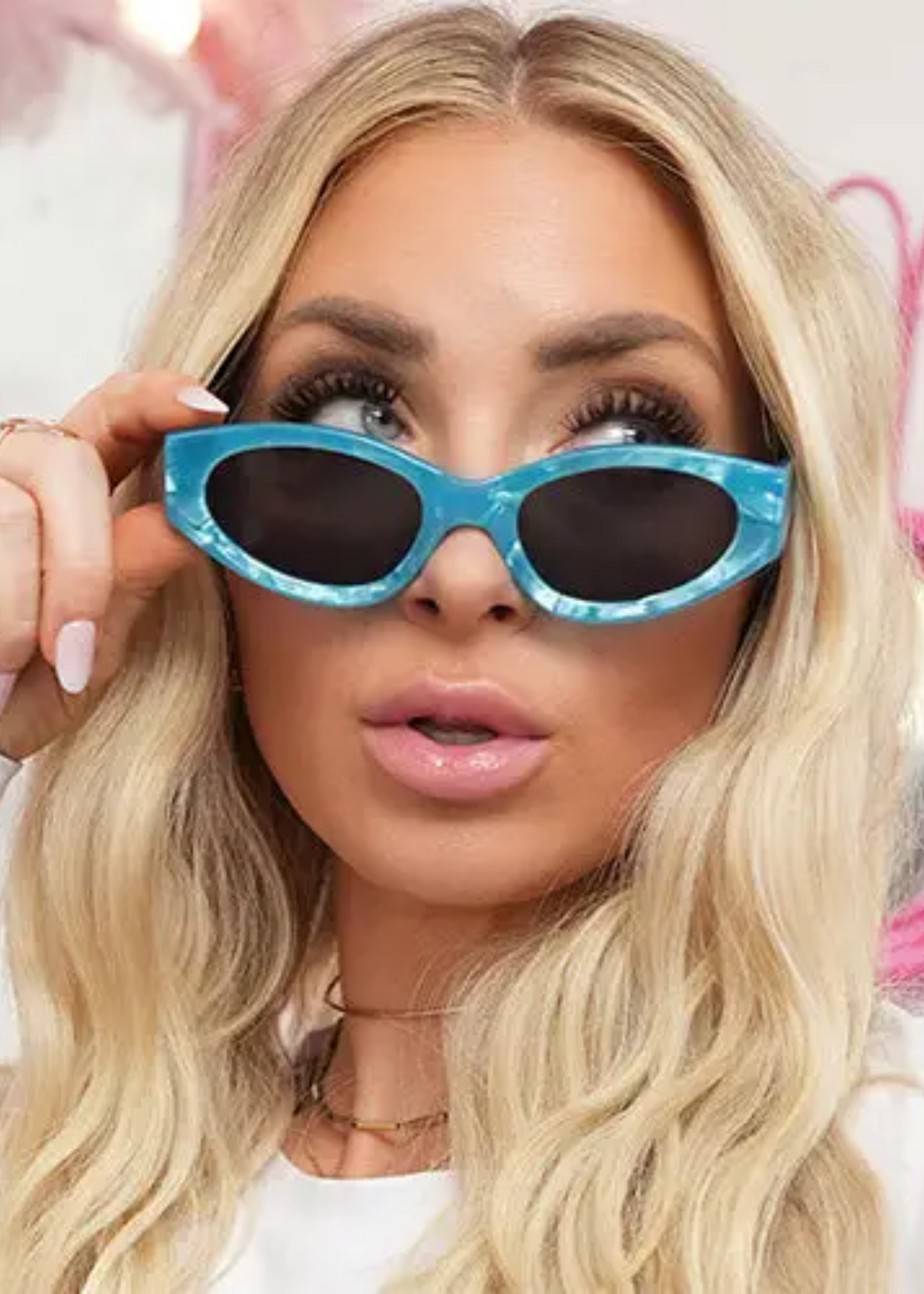 Kat x money moves sunglasses, blue