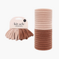 Recycled nylon elastics 20pc set, blush