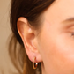 Thin line C hoop earrings