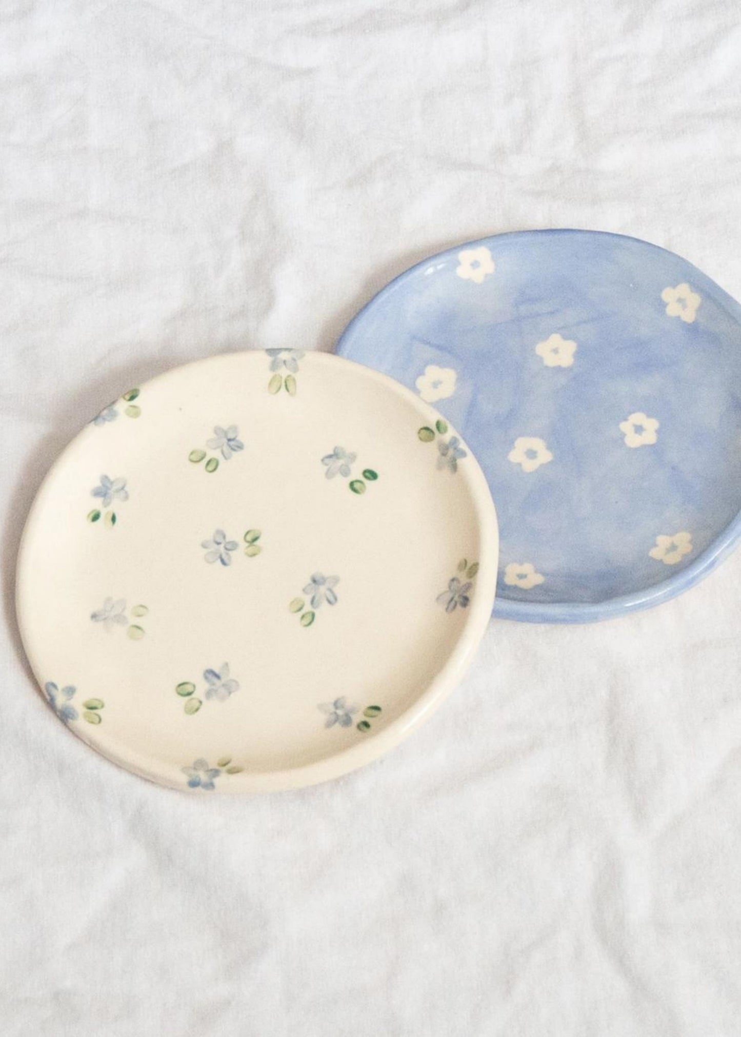 Forget me not catchall plate, light blue