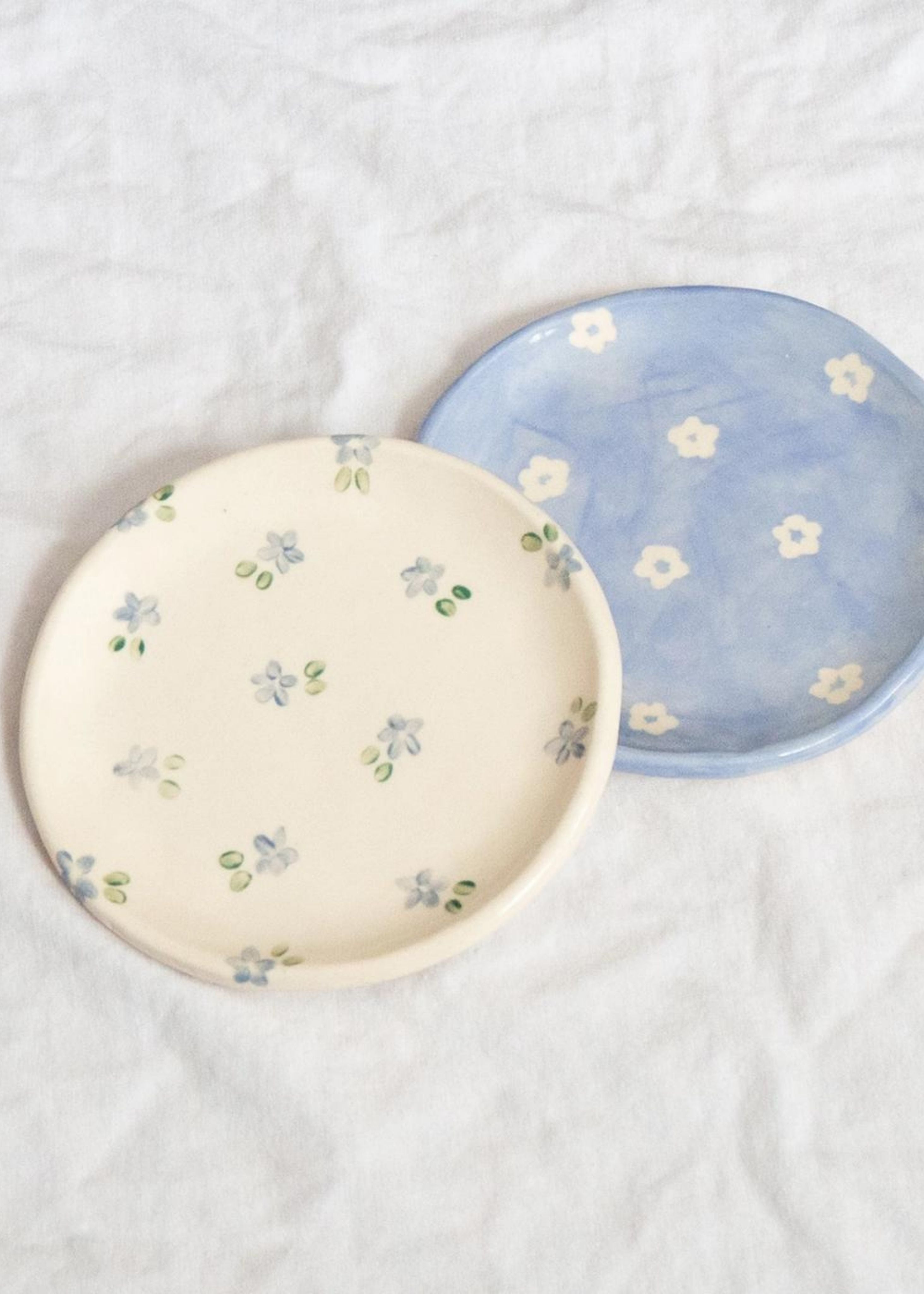 Forget me not catchall plate, light blue