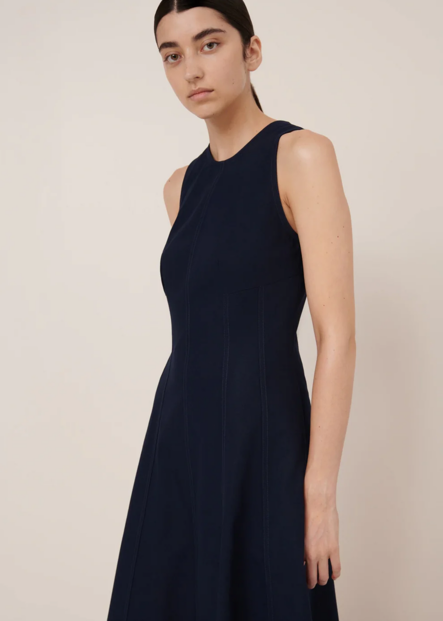 Framework dress, navy