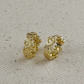 Flower huggie earrings