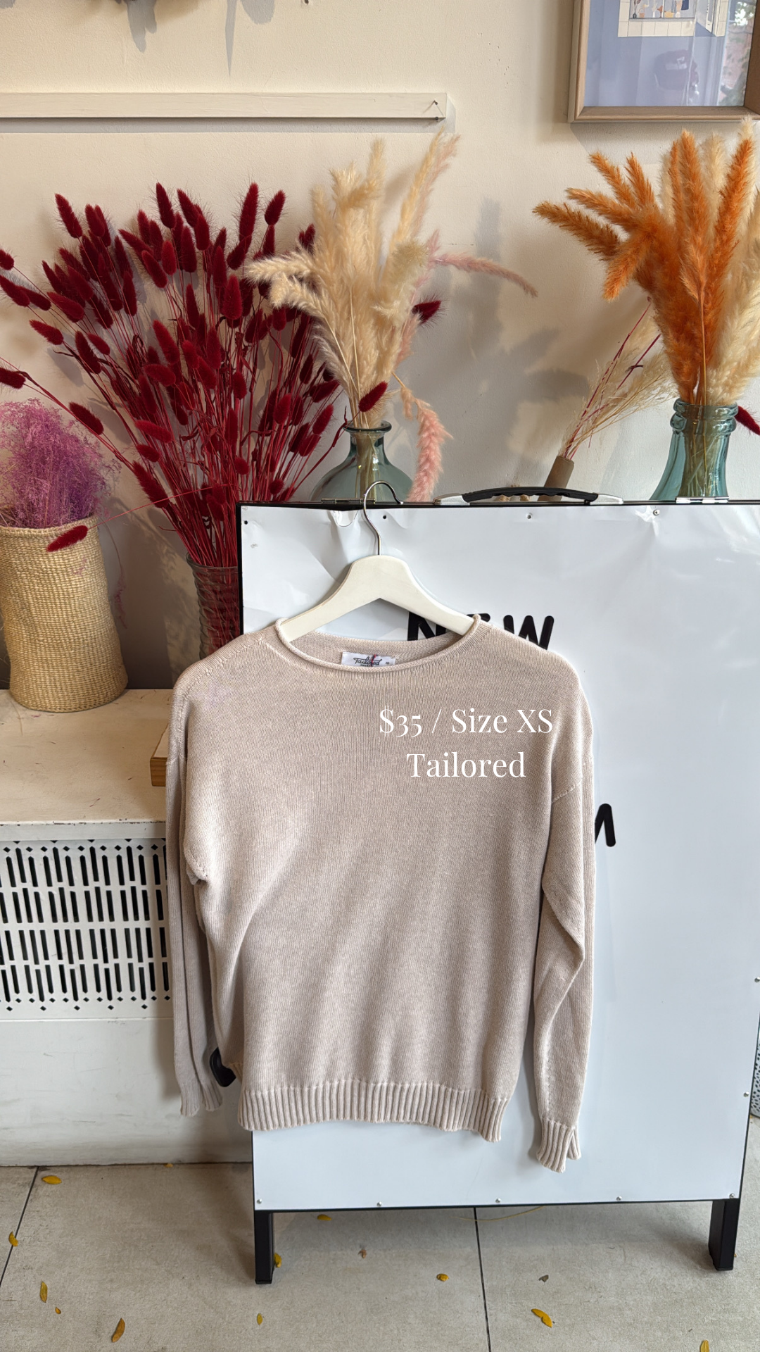 Tailored Industry sweater, beige