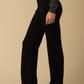 Cashmere straight fit pants, black