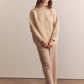 Wool turtleneck waffle sweater