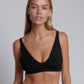 Gracelynne plunge bralette, black